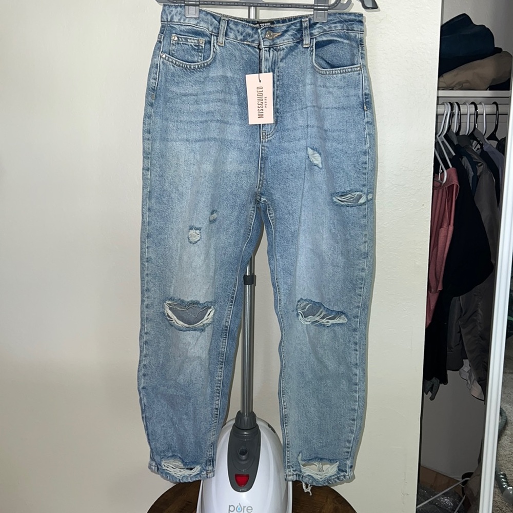 Missguided petite distressed jeans